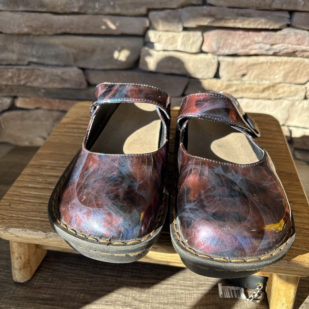 Ingaro LULU Mary Jane Nursing Shoes Strap Clogs Mules Bronze Colored Sz 7 M*READ